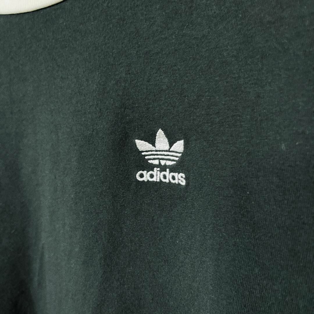 adidas(アディダス)の【人気 90s ロゴ】adidas アディダス ロング Tシャツ トップス M レディースのトップス(Tシャツ(長袖/七分))の商品写真