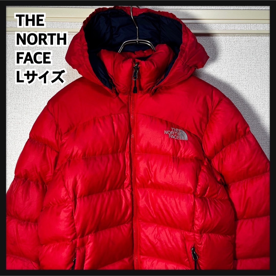 THE NORTH FACE(ザノースフェイス)のノースフェイス】フーデッドダウンジャケット　700赤オレンジ　刺繍ロゴグースKG レディースのジャケット/アウター(ダウンジャケット)の商品写真