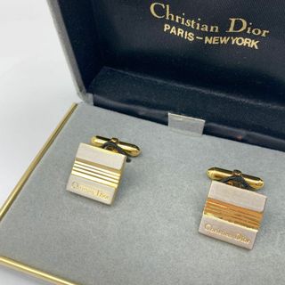 クリスチャンディオール(Christian Dior)のクリスチャンディオール Dior カフス ゴールド×シルバー シンプルオシャレ(カフリンクス)