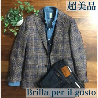 Brilla per il gusto - 【超美品/秋冬】Brillaブリッラペルイルグーストウィンドウペンジャケット42