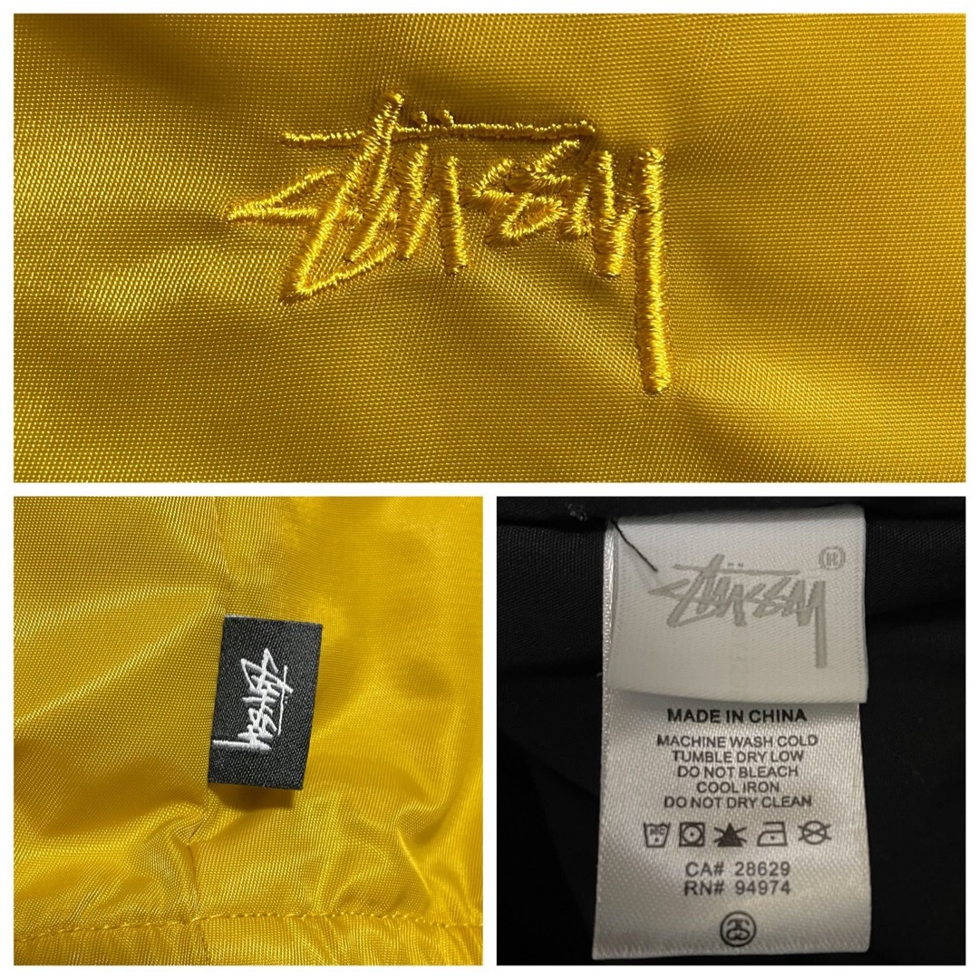 STUSSY(ステューシー)の美品　ステューシー　中綿ナイロンジャケット　MA-1  刺繍ロゴ　メンズLサイズ メンズのジャケット/アウター(ブルゾン)の商品写真