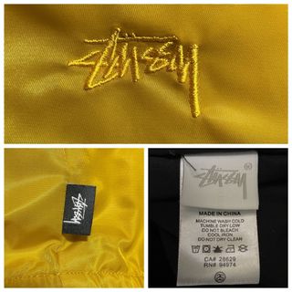 STUSSY - 美品 ステューシー 中綿ナイロンジャケット MA-1 刺繍