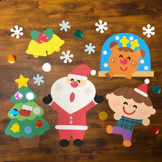 クリスマス壁面　壁面飾り　12月　サンタクロース(その他)