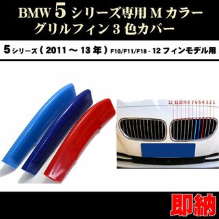 BMW5 F10F11 Mカラー グリルフィン(11年〜13年）12フィン向(車種別パーツ)