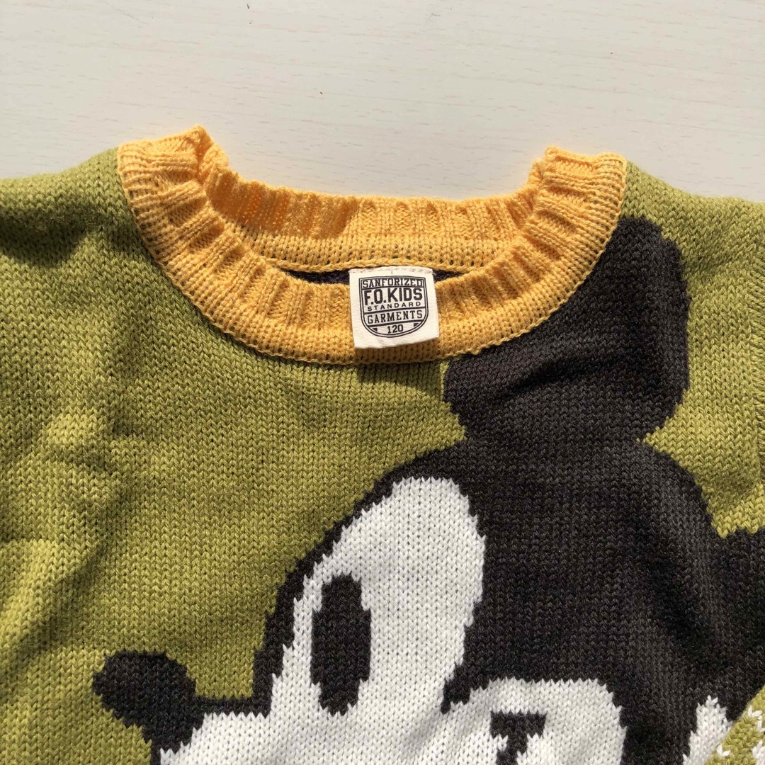 F.O.KIDS(エフオーキッズ)のミッキー　セーター　120 キッズ/ベビー/マタニティのキッズ服男の子用(90cm~)(ニット)の商品写真