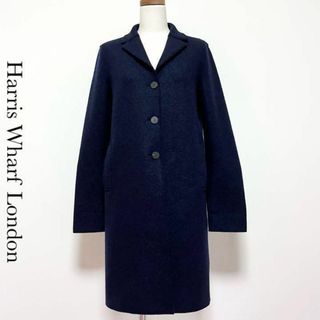 ハリスワーフロンドン(HARRIS WHARF LONDON)のHarris Wharf London 縮絨ウール ロング ジャケット 美品(ロングコート)