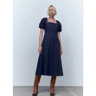 ザラ(ZARA)のZARAデニムワンピース(ロングワンピース/マキシワンピース)