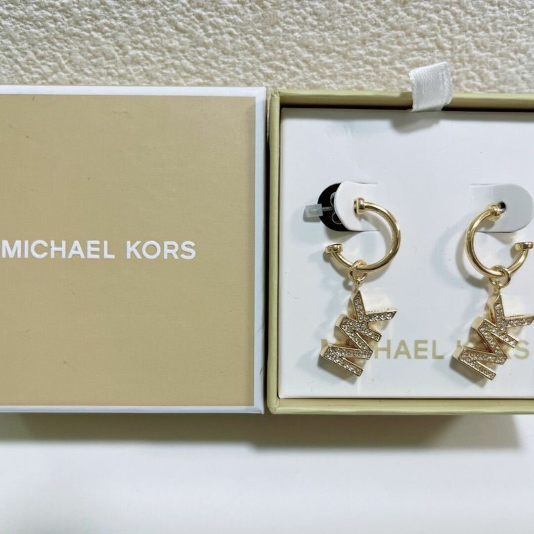 【新品未使用】MICHAEL KORS マイケルコース MKロゴ ピアス