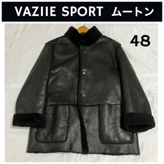 【美品】VAZIIE SPORT バジエ リアルムートンコート 黒 48 メンズ