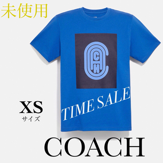 コーチ(COACH)の【未使用】COACH コーチ レトロ ロゴ Tシャツ メンズ ブルー XSサイズ(Tシャツ/カットソー(半袖/袖なし))