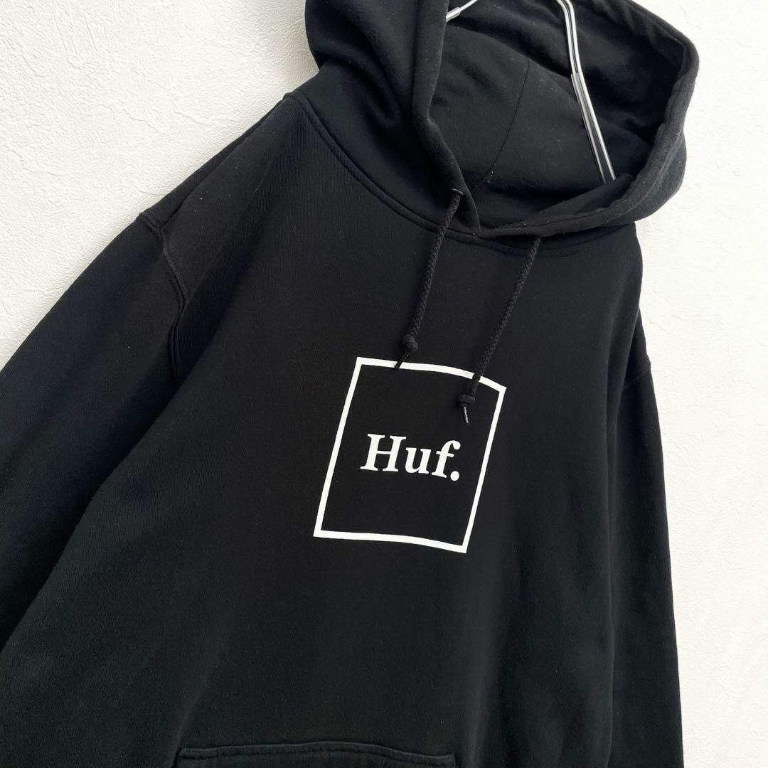 HUF - ハフ HUF センターロゴ フードロゴ プリント 裏起毛 フーディー ...