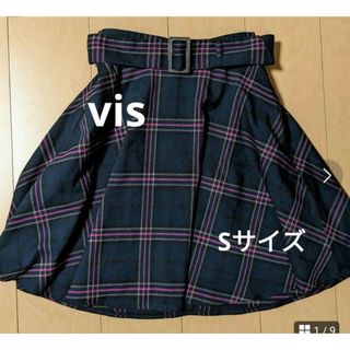 ヴィス(ViS)のvis Sサイズ　フレアスカート　ビス　美品(ひざ丈スカート)