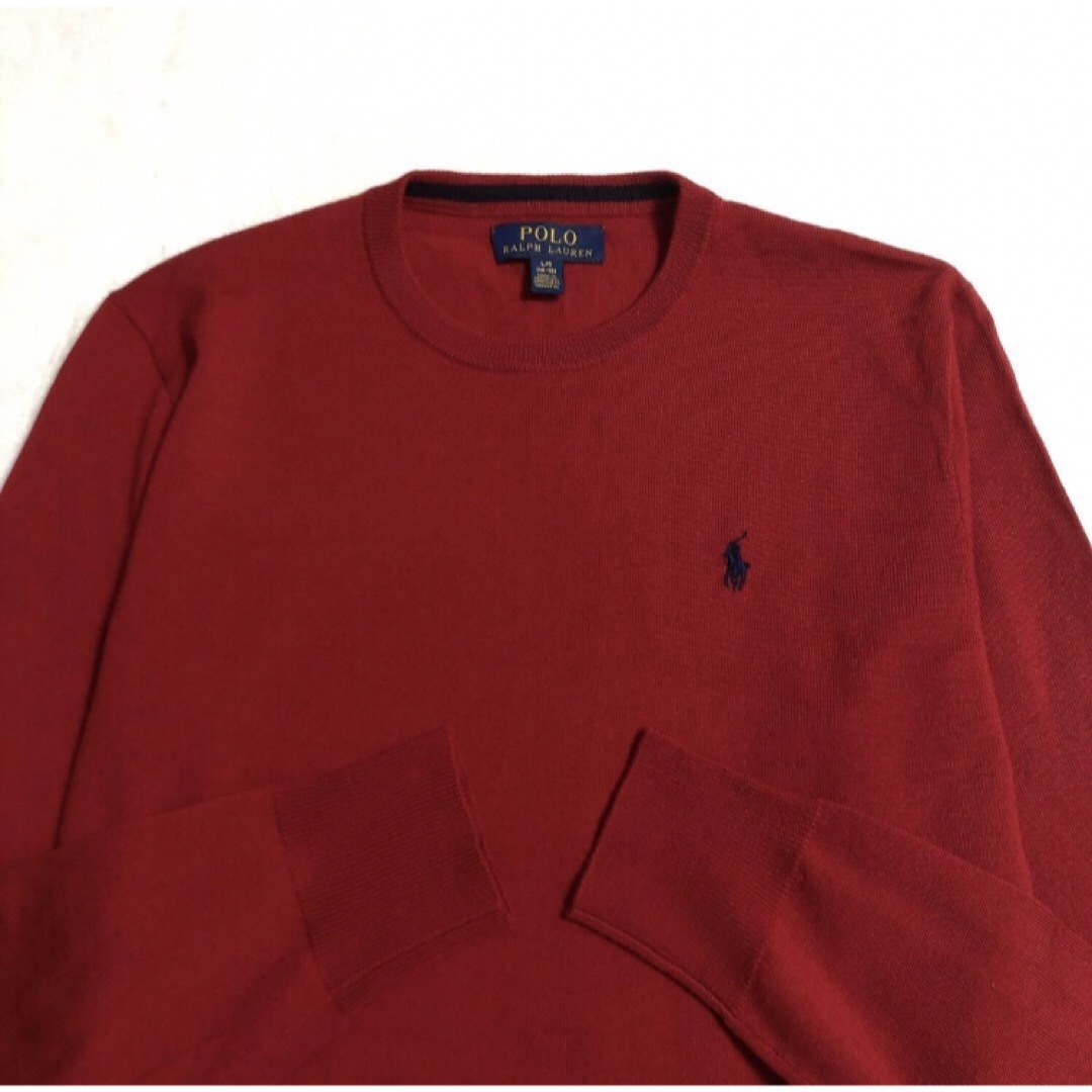 POLO RALPH LAUREN(ポロラルフローレン)の美品　RALPH LAUREN ラルフローレン　ウール　クルーネック　ニット レディースのトップス(ニット/セーター)の商品写真