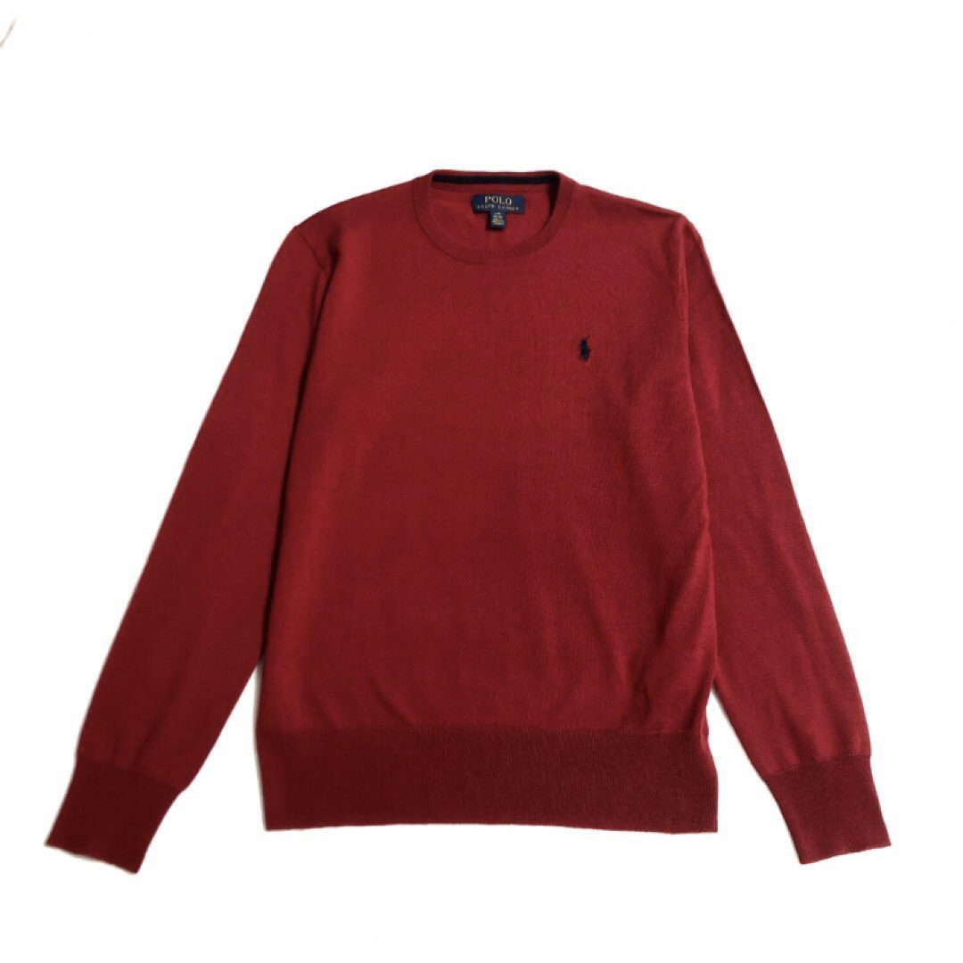 POLO RALPH LAUREN(ポロラルフローレン)の美品　RALPH LAUREN ラルフローレン　ウール　クルーネック　ニット レディースのトップス(ニット/セーター)の商品写真