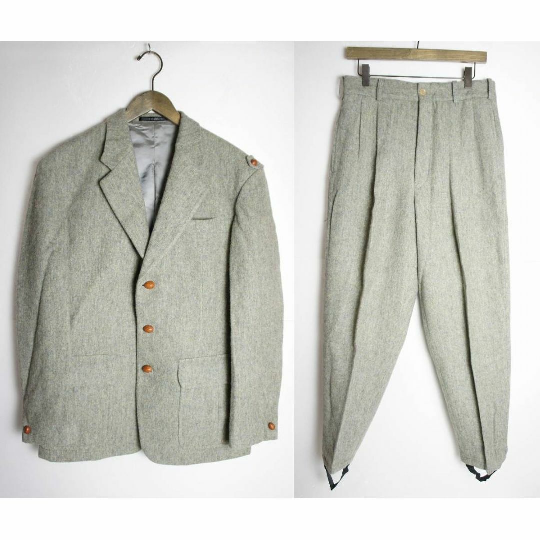初期 美品80s ヨウジヤマモト ジャケット+パンツ セットアップ 424N▲ | フリマアプリ ラクマ