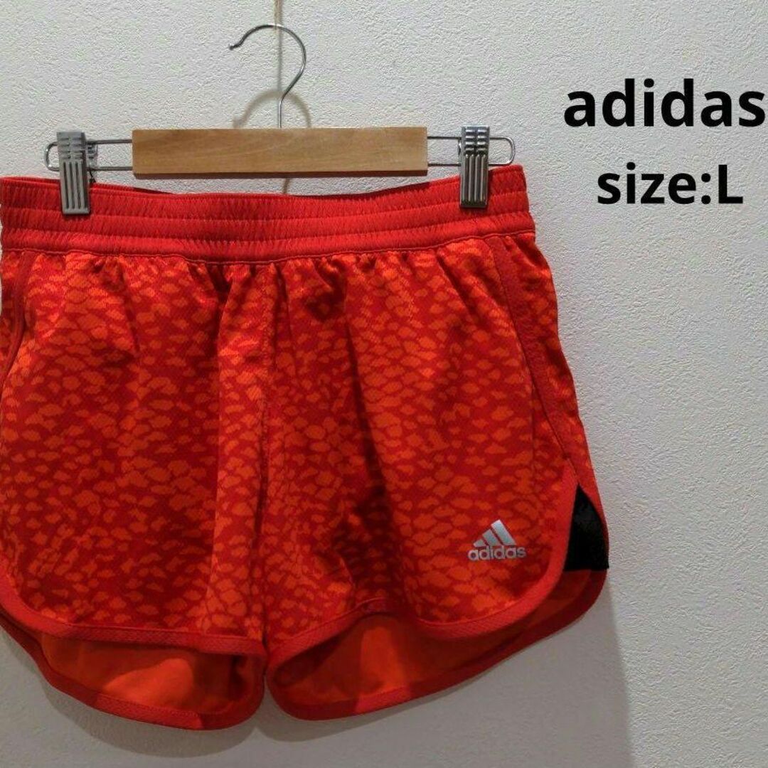 adidas(アディダス)のアディダス adidas ランニングパンツ ショート丈 インナーショーツ付 L レディースのパンツ(ショートパンツ)の商品写真