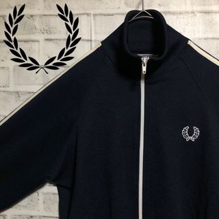 【希少】フレッドペリー ポルトガル製 ジャージ XL ダークブルー ネイビー