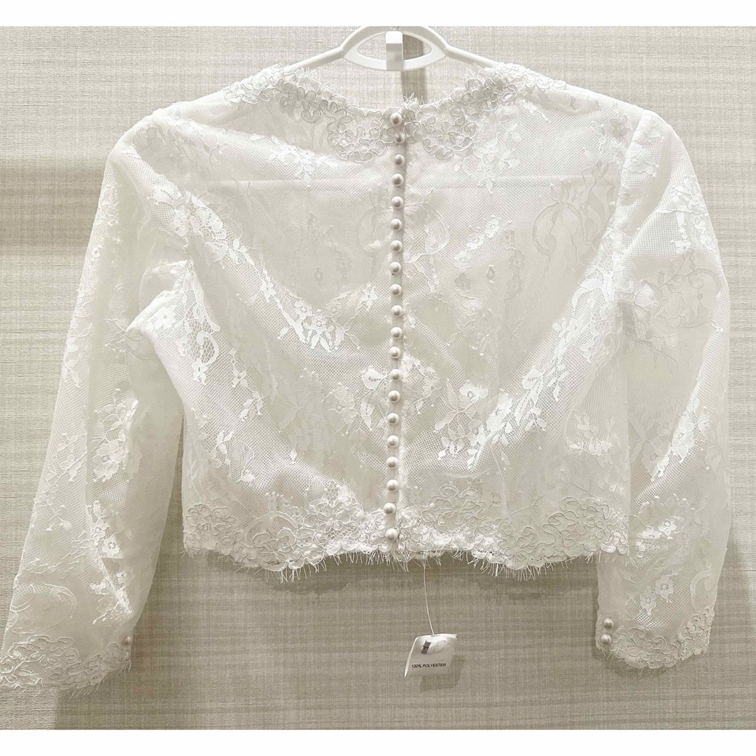 ANNAN WEDDING ♡ レースの七分丈ボレロ レディースのフォーマル/ドレス(ウェディングドレス)の商品写真