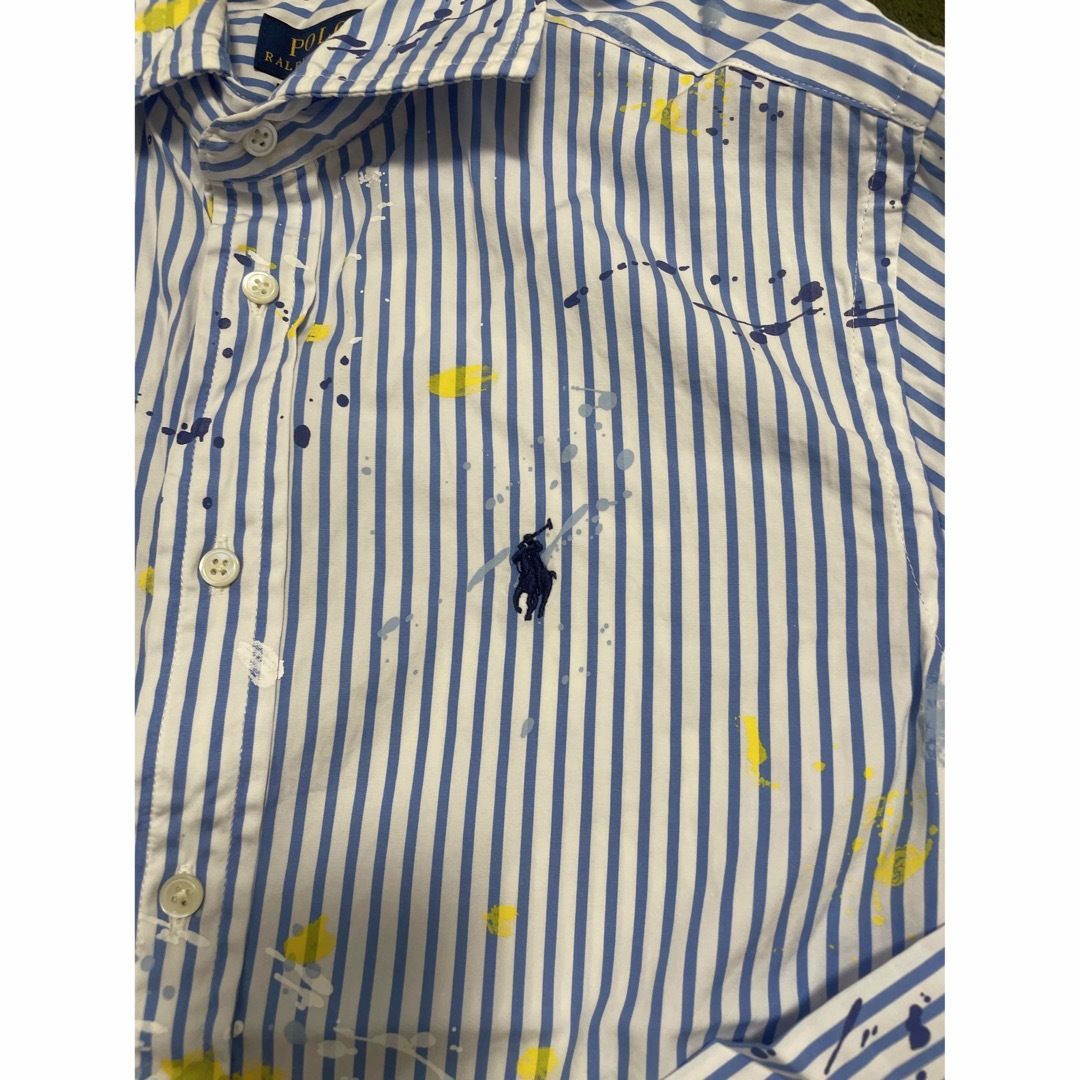 POLO RALPH LAUREN(ポロラルフローレン)のラルフローレン　ポロラルフローレン　ペイントスプラッター　ストライプシャツ レディースのトップス(シャツ/ブラウス(長袖/七分))の商品写真