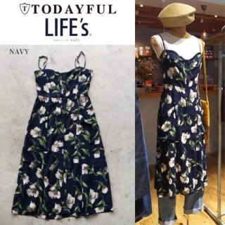 トゥデイフル(TODAYFUL)のtodayful Flower Print OP (ロングワンピース/マキシワンピース)