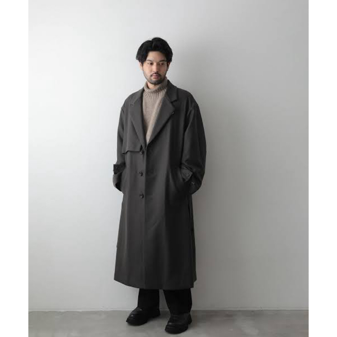 stein(シュタイン)のstein lay chester coat gray khaki サイズS メンズのジャケット/アウター(チェスターコート)の商品写真