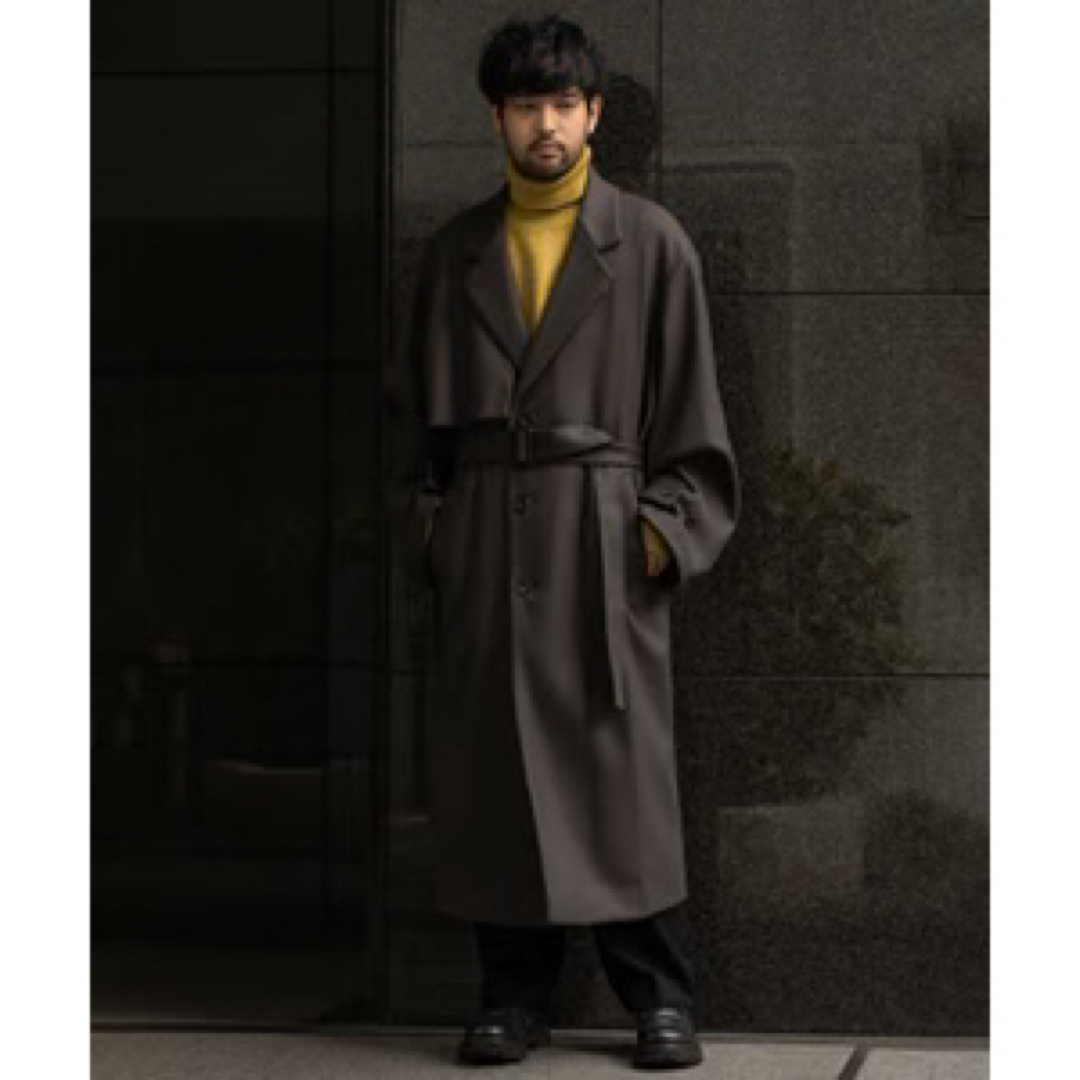 stein(シュタイン)のstein lay chester coat gray khaki サイズS メンズのジャケット/アウター(チェスターコート)の商品写真