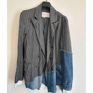 グレッグローレン(Greg Lauren)のグレッグローレン 50/50 デニムテーラードジャケット(テーラードジャケット)