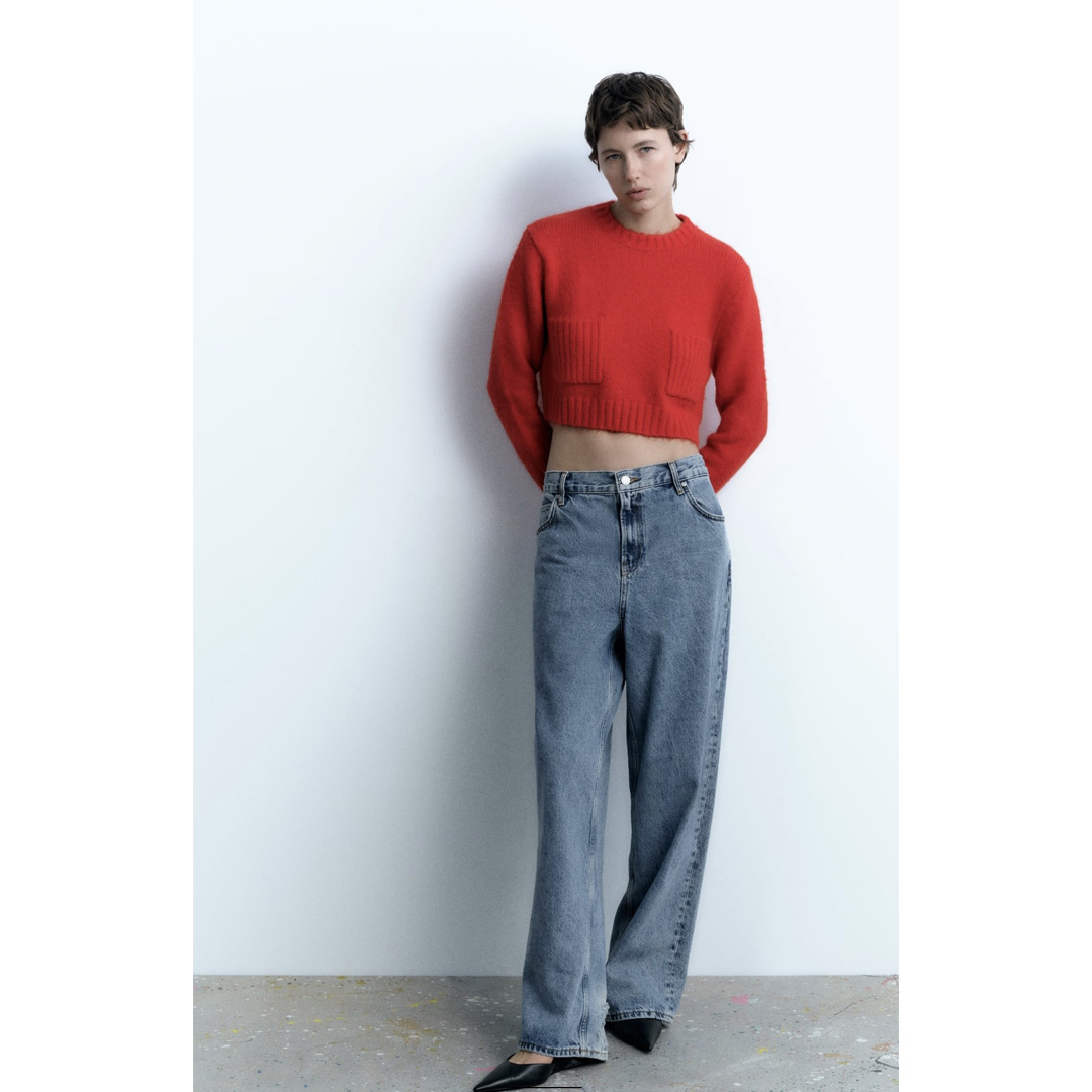 ZARA ソフトニットクロップドセーター