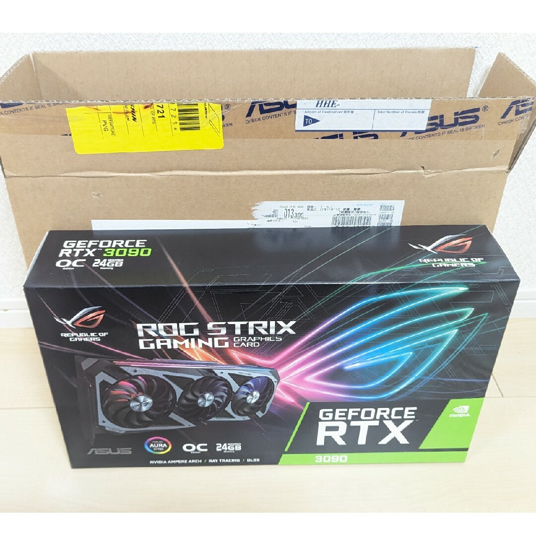 スマホ/家電/カメラ美品 RTX3090 グラフィックボード ROG-STRIX-RTX3090