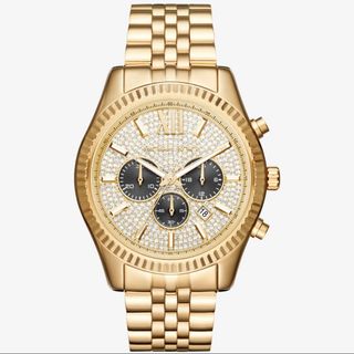 マイケルコース(Michael Kors)のマイケルコース　レキシトンクロノグラフ　ゴールド(腕時計(アナログ))