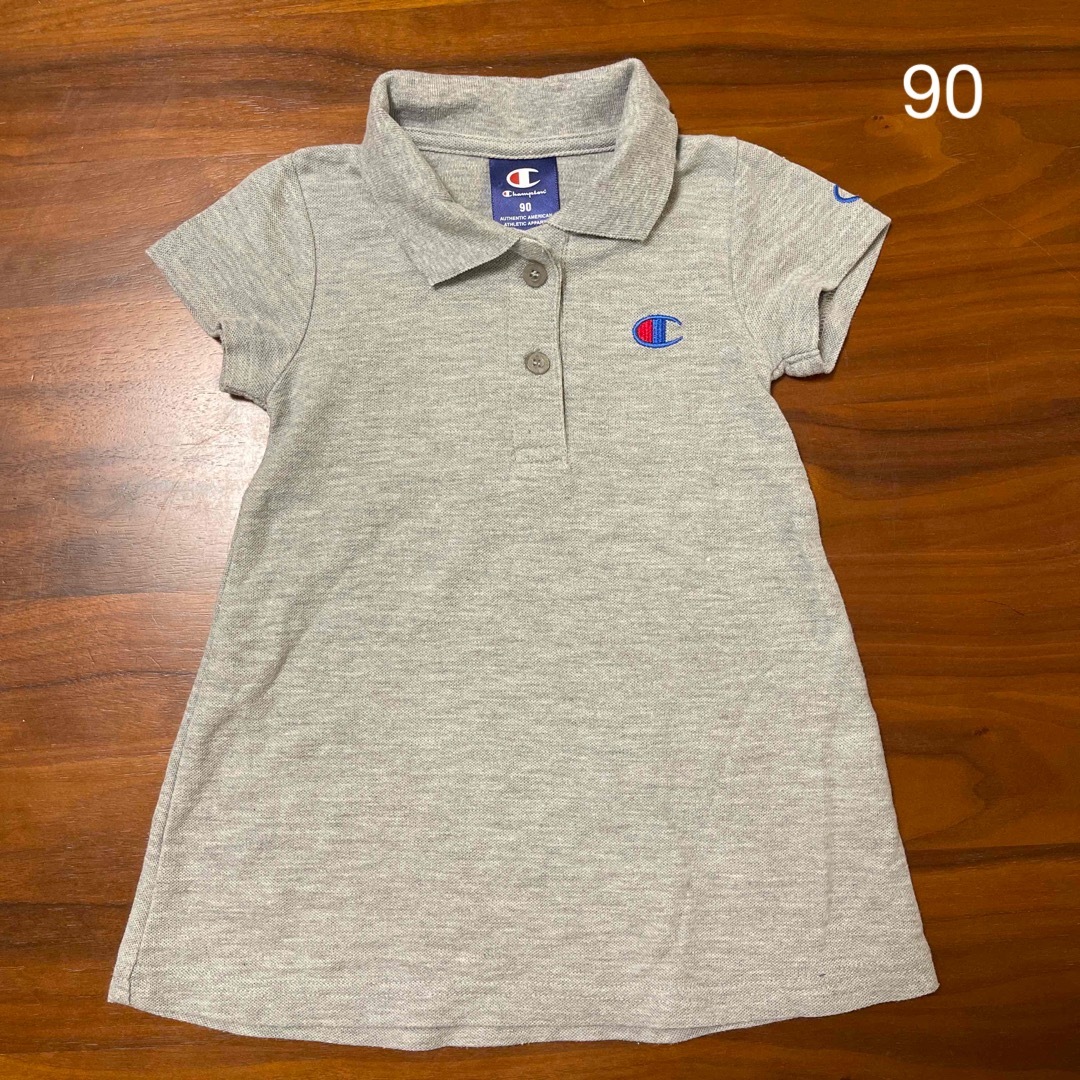 Champion(チャンピオン)のチャンピオン 女の子半袖ワンピース90サイズ グレー キッズ/ベビー/マタニティのキッズ服女の子用(90cm~)(ワンピース)の商品写真