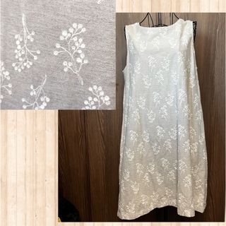 ELLIFE 総柄刺繍ワンピース(ひざ丈ワンピース)