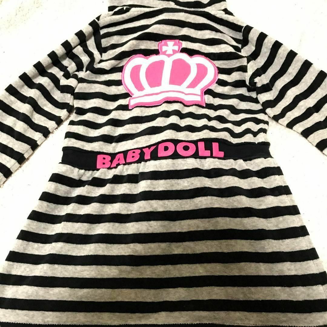 BABYDOLL(ベビードール)のベビードール 長袖 キッズ 110cm フード付き 女子 女の子 子供服 秋 冬 キッズ/ベビー/マタニティのキッズ服女の子用(90cm~)(ワンピース)の商品写真