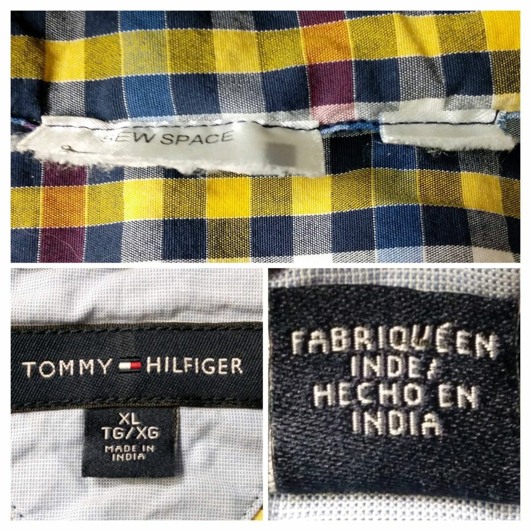 TOMMY HILFIGER(トミーヒルフィガー)のUS輸入古着 TOMMY HILFIGER 長袖BDシャツ チェック柄 XL メンズのトップス(シャツ)の商品写真