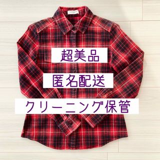 ユナイテッドアローズ(UNITED ARROWS)の超美品★フランネルシャツ　チェックシャツ　レディース　ネルシャツ　赤　ブラック (シャツ/ブラウス(長袖/七分))