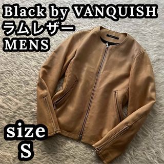 VANQUISH - 希少✨ブラックバイバンキッシュ 羊革 シングル ライダースジャケット メンズ S