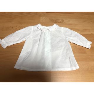 ファミリア(familiar)のfamiliar トップス ブラウス  襟ドット 女の子 キッズ 70(Ｔシャツ)