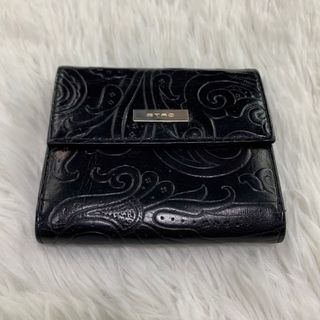 エトロ(ETRO)のエトロ ETRO マルゴット レザー クロコ型押し 財布 ブラック(折り財布)