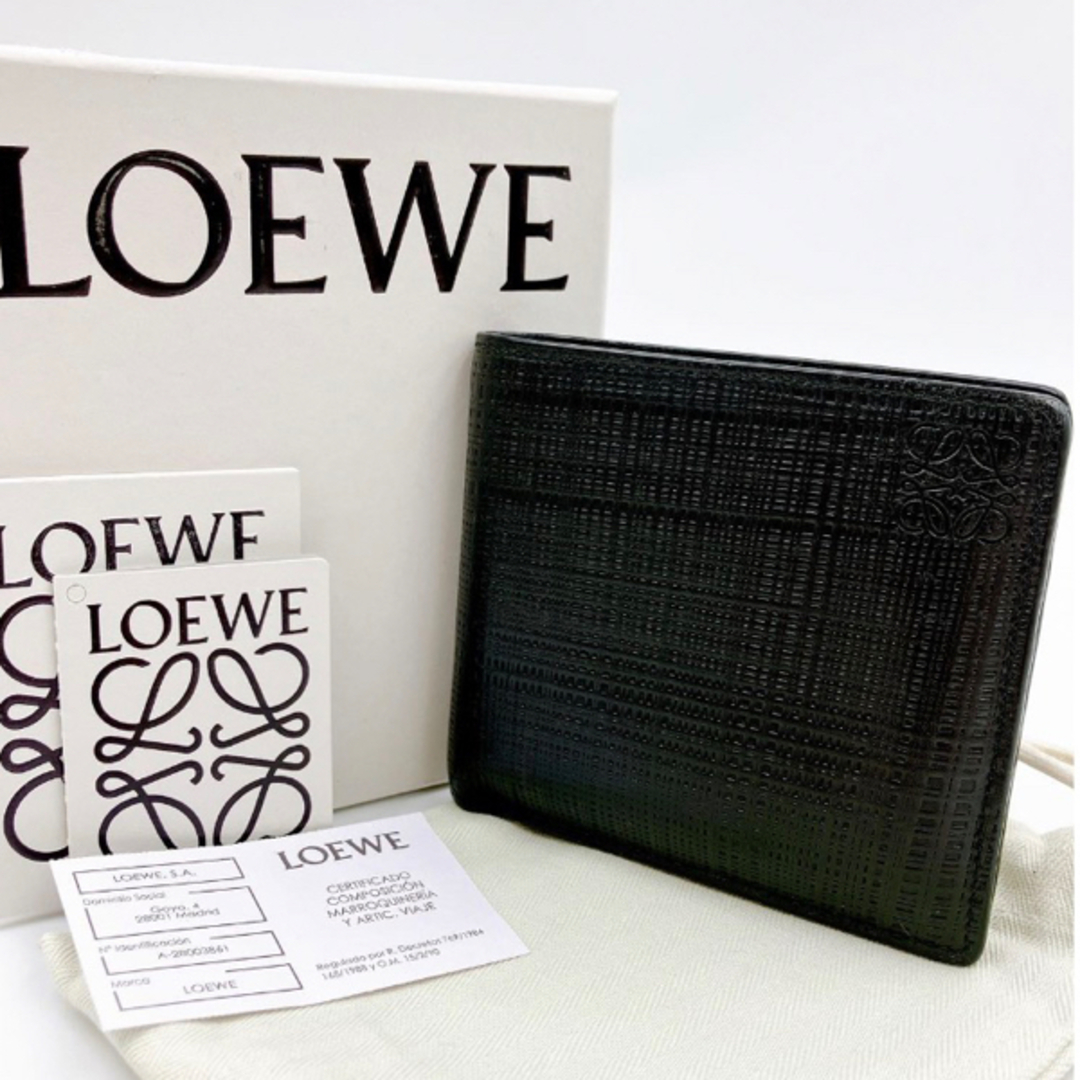 LOEWE【超美品】ロエベ　LOEWE　メンズ　財布　折り財布　2つ折り　バイフォールド