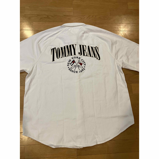 トミージーンズ(TOMMY JEANS)のTOMMY JEANS デニム素材長袖シャツ 超大きいsizeXXL→3XL位(シャツ)
