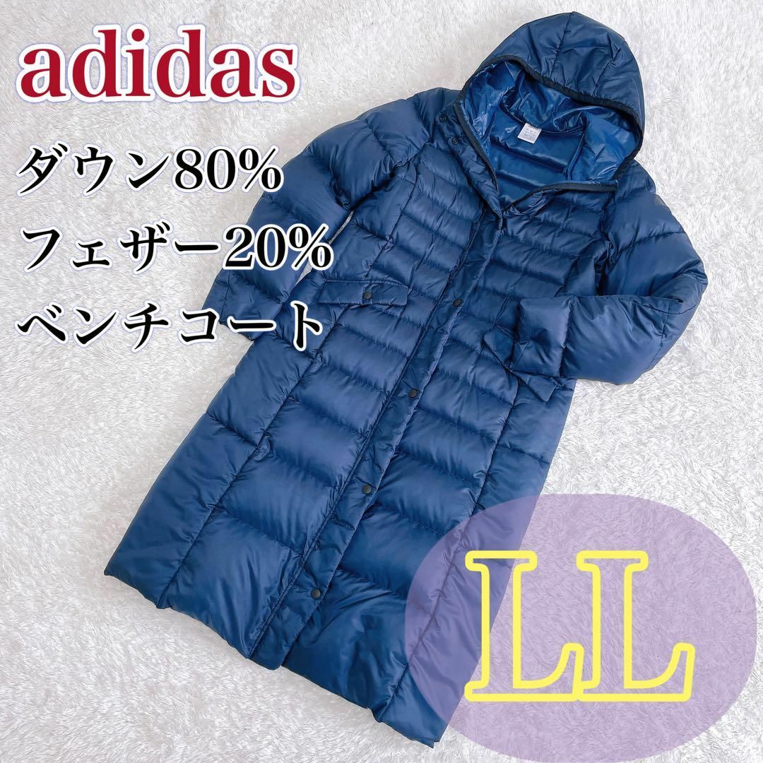 adidas - 【美品】adidas レディースベンチコート ネイビー ダウン80 ...