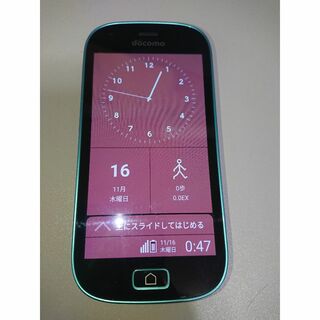フジツウ(富士通)のFujitsu らくらくスマートフォン me F-03K　ブルー(スマートフォン本体)