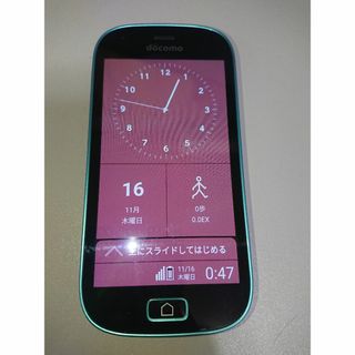 フジツウ(富士通)のFujitsu らくらくスマートフォン me F-03K　ブルー(スマートフォン本体)