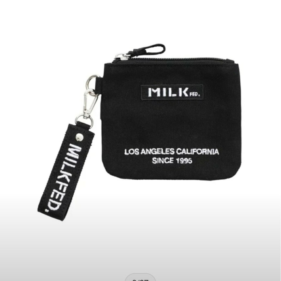 MILKFED.(ミルクフェド)のMILKFED.　EMBROID BAR MINI POUCH レディースのファッション小物(ポーチ)の商品写真