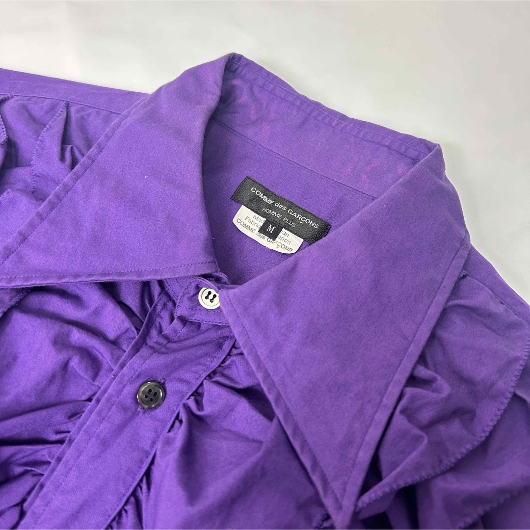 【激レア】コムデギャルソンオムプリュス 14AW フリルシャツ 長袖 紫