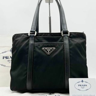 早い者勝ち美品✨PRADA カーフレザートートバッグ 本革 黒