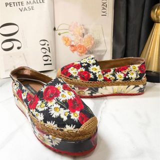 ドルチェアンドガッバーナ(DOLCE&GABBANA)の美品 DOLCE＆GABBANA ドルチェアンドガッバーナ エスパドリーユ  (サンダル)