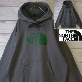 ザノースフェイス(THE NORTH FACE)のノースフェイス スウェット デカロゴ スウェット パーカー グレー M(パーカー)