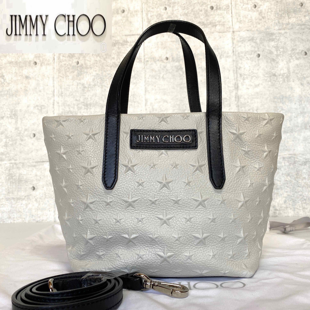 JIMMY CHOO - 【美品】JIMMY CHOO MINISARA LATTE 2WAYハンドバッグの ...