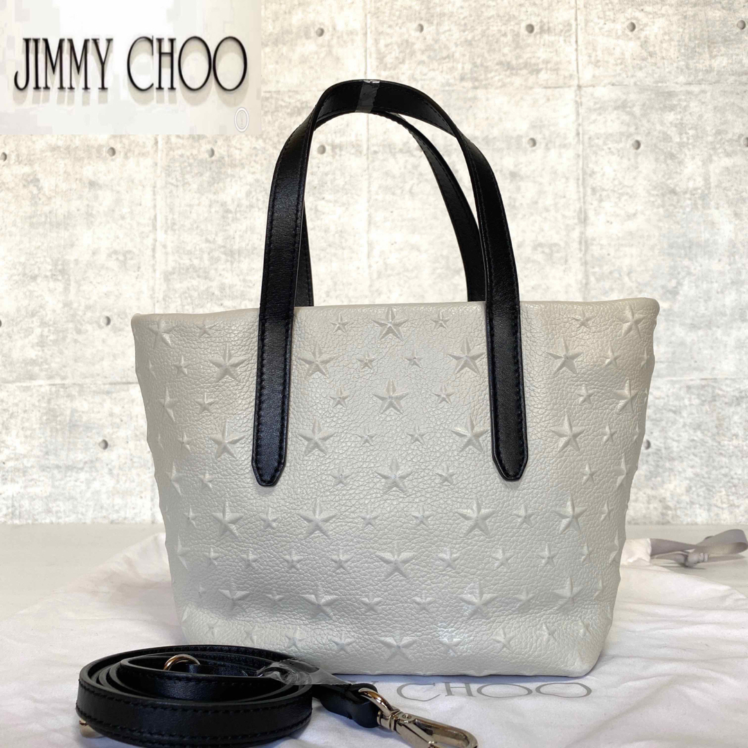 JIMMY CHOO - 【美品】JIMMY CHOO MINISARA LATTE 2WAYハンドバッグの ...